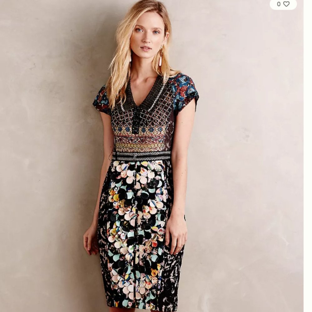 NWT Anthropologie Margot Pencil Dress Beguile By Byron Lars